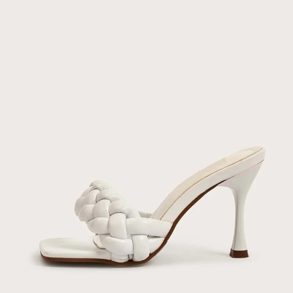 Braided Stiletto Heeled Mules - Picture 4 of 8